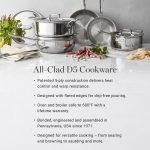 All-Clad D5® Polished Stainless-Steel Deep Skillet, Set of 2