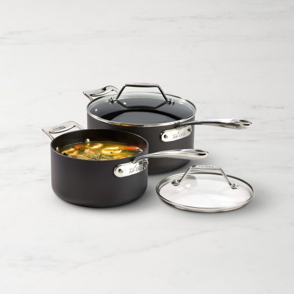 All-Clad Essentials Nonstick Saucepans, Set of 2